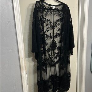 She + Sky Black Lace Dress